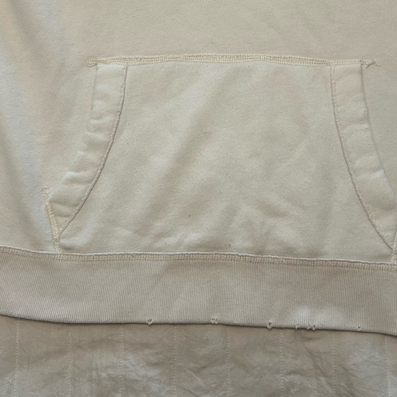 Abercrombie and Fitch Co. Muscle Hoodie White Distressed Size L - Picture 7 of 16